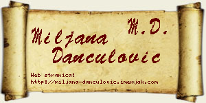 Miljana Dančulović vizit kartica